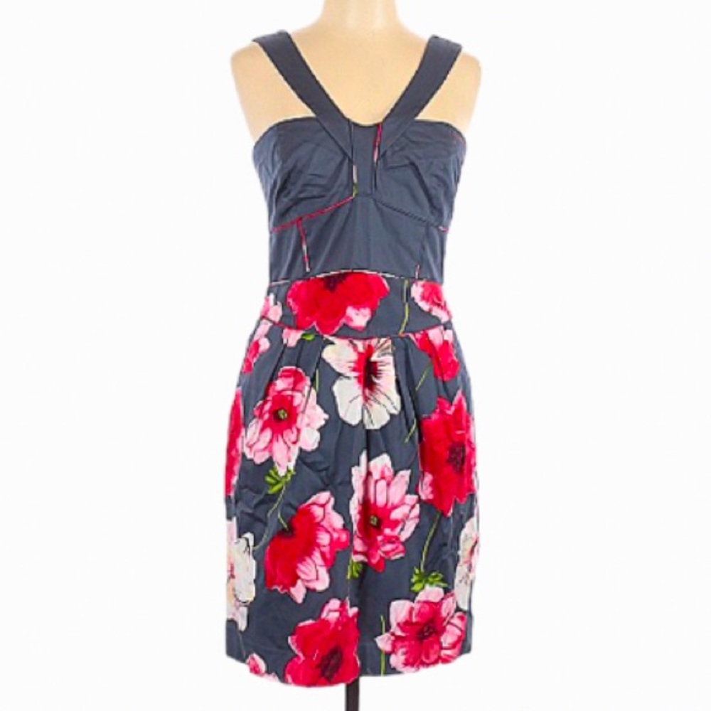 Anthropologie Sine Halter Floral Print Women’s Mini Dress 4